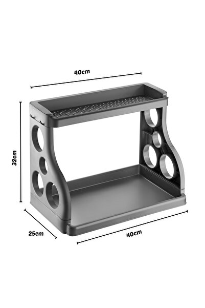Nandy Home Tezgah Üstü Çok Amaçlı Elegance Organizer / Düzenleyici Antrasit