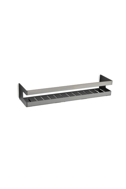 System Bathroom Accesories Banyo Duş Raf Sistemi Füme Renk 98X100X400 Mm