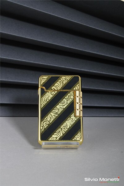 Silvio Monetti Altın Özel Tasarım Kapaklı Model Gazlı Çakmak 24csm813btr04