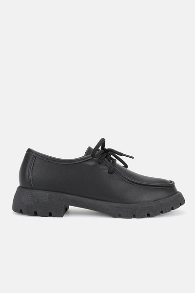 TUNAELLİ Pantofi Oxford cu șireturi din piele naturală neagră, mărimea 36-41