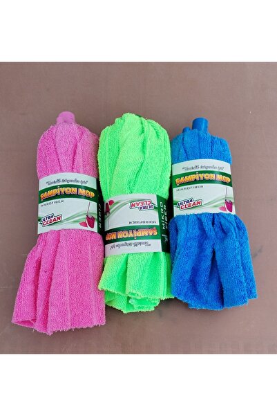 3 Adet SÜPER EMİCİ Mikrofiber Havlu ISLAK PASPAS UCU Paspas Mop Xl Yedek Ucu