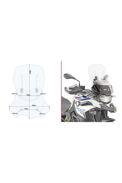 Givi AF5127B BMW F 750 GS (18-23) - F 800 GS (24-25) - F 850 GS (18-23) RÜZGAR SİPERLİK