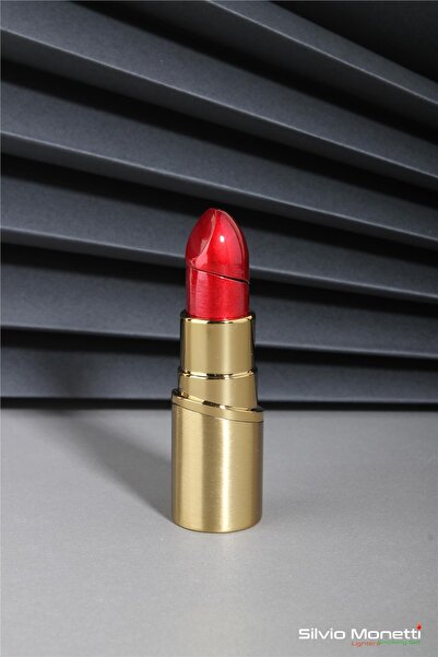 Silvio Monetti Altın Özel Tasarım Ruj Model Gazlı Çakmak 24csm833mr02