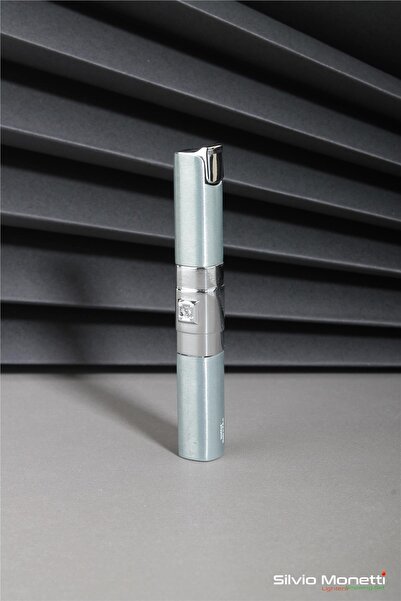 Silvio Monetti Gümüş Taşlı İnce Tasarım Gazlı Çakmak 24CSM837MR03