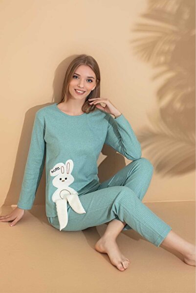 LİLA İÇ GİYİM Genç Raporlu İnterlok Kışlık Pijama Takımı