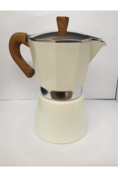 ALOHA Moka Pot Beyaz 300ml 6 Cup