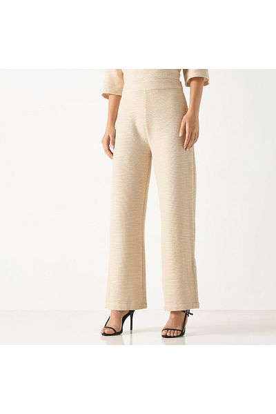 Iconic Textured Pants with Elasticised Waistband