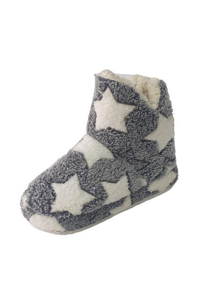 mygeppetobag Papuci de damă colorați cu model de stele - Cizme groase și ușoare pentru acasă