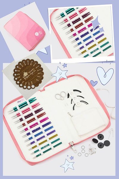 BALIM ÖRGÜ EVİ مجموعة أسياخ الخطوط KnitPro Zing Regal مقاس 13 سم