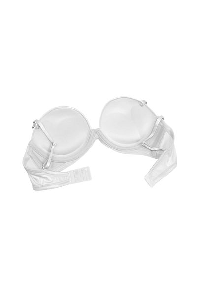 Le Jardin Women's Magic Double Padded Strapless Bra White 7036 Blanche