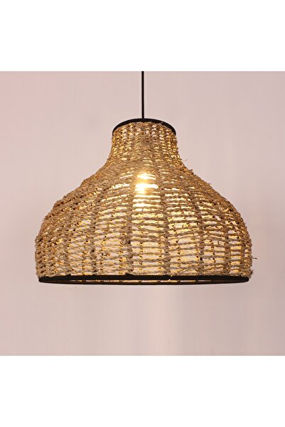 Mylamp Beren Doğal 40x30 cm. Deniz Sazı Avize