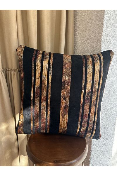 Decamor home 9. Husă de pernă cu model cupru negru
