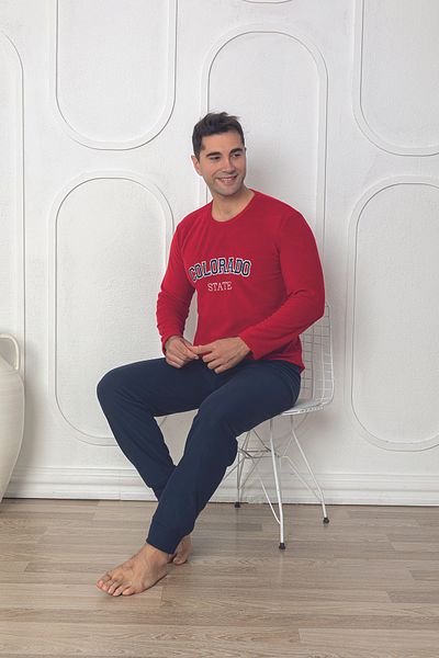 Sude HOMEWEAR طقم بيجامة من الصوف للرجال