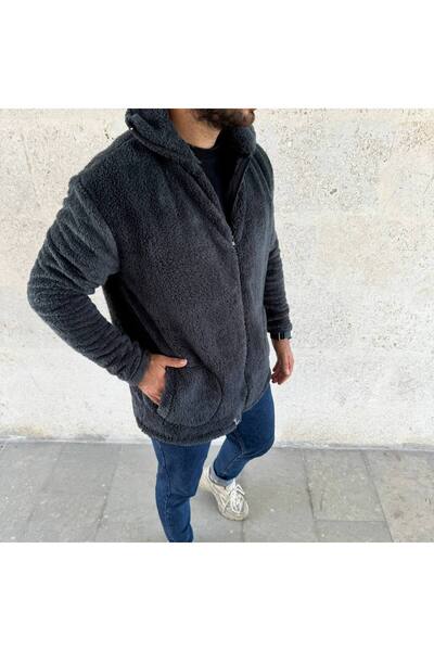Gameyal Full Zippered Bato Collar Pocket Plush Jacket