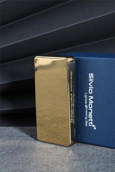 Silvio Monetti Altın Renk Kapaklı Pürmüz Gazlı Çakmak 24csm890mr02