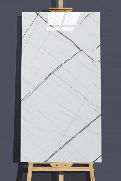 Gerçektrend 30x60 Kendinden Yapışkanlı Beyaz Mermer Desen Kauçuk Taban Duvar ...