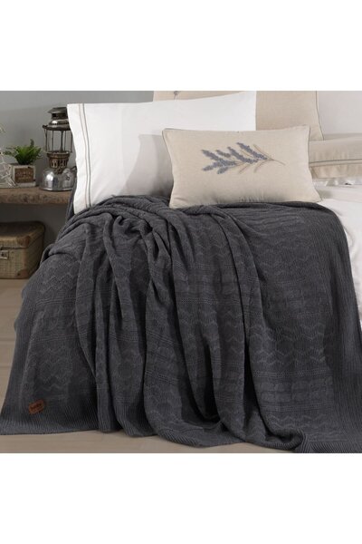 Hobby Mimoza Keten Çift Kişilik Çeyiz Seti - Antrasit