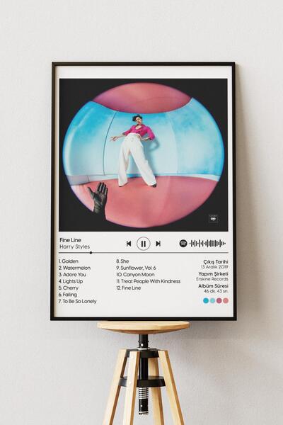 Anime Marketi Harry Styles - Fine Line Baskılı Duvar Posteri Çerçevesiz