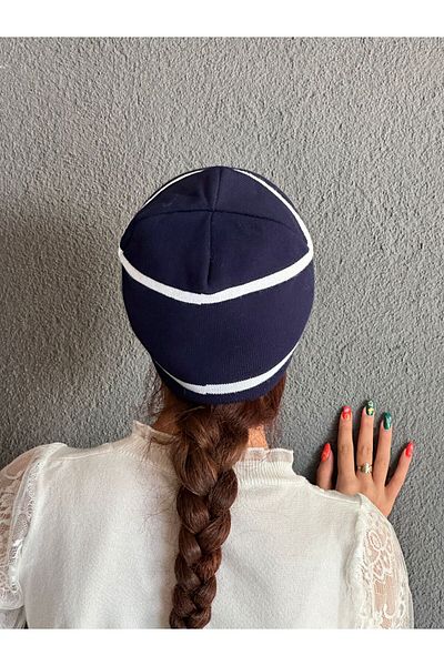 Gönülden Tasarım Тъмносиня мека унисекс шапка за писане
