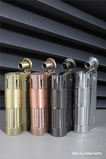Silvio Monetti Bronz Muhtar Benzinli Çakmak 24csm814abtr03