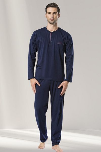 Pierre Cardin Ανδρικό σετ πιτζάμες Navy Blue Claret Red Color Alternative