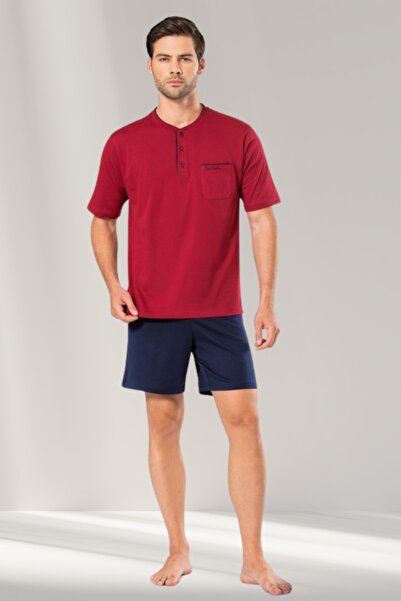 Pierre Cardin Erkek Lacivert Bordo Renk Alternatifli  3 lü Pijama Takımı