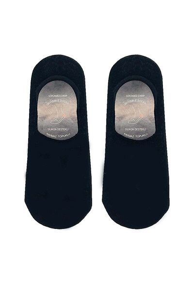 CARNAVAL SOCKS Μαύρες αντιολισθητικές κάλτσες μπαλαρίνας σιλικόνης