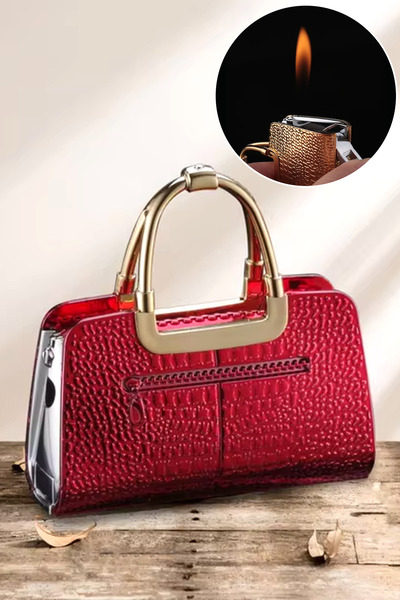 Silvio Monetti Çanta Görünümlü Gazlı Kırmızı Çakmak Özel Tasarım CAKSM052P