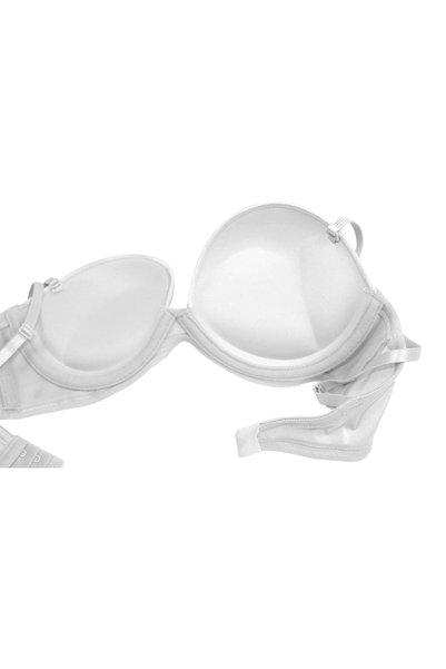 Le Jardin Women's Magic Double Padded Strapless Bra White 7036 Blanche