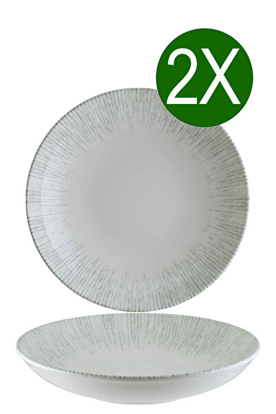 Bonna Porselen Iris Bloom Çukur Tabak 25 cm 1300 cc 2'li Takım IRSBLM25CK