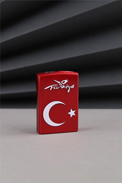 Silvio Monetti Kırmızı Kaydırmalı Kabartmalı Türkiye Yazılı Ve Türk Bayrağı Ç...