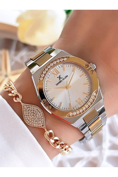 Daniel Klein Steel Band 30 Mt Water Resistant Women's Wrist Watch+Bracelet Bfg.1.13783.1