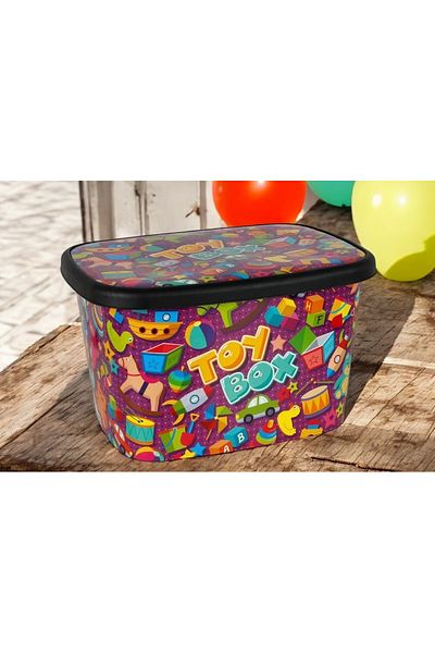 biedda 25 Liters 1 Piece Plastic Multipurpose Patterned Toy Storage Container and Organizing Box