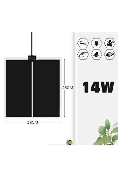 BGA 14w Teraryum Sürüngenler Isı Matı Pet Isıtma Pedleri Sürüngen 28 X 38 Cm