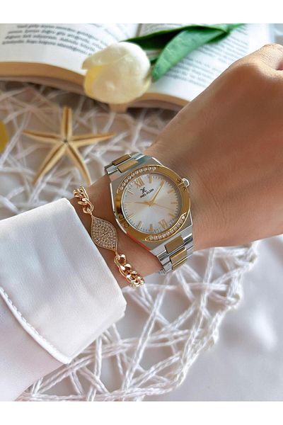 Daniel Klein Steel Band 30 Mt Water Resistant Women's Wrist Watch+Bracelet Bfg.1.13783.1
