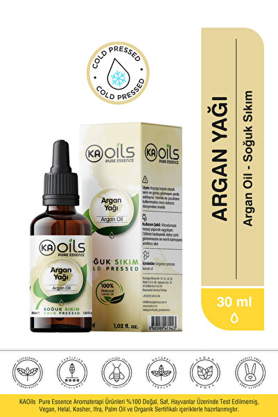 KAOils Pure Essence Argan Yağı Soğuk Sıkım 30 ml | Argania Spinosa Kernel Oil...