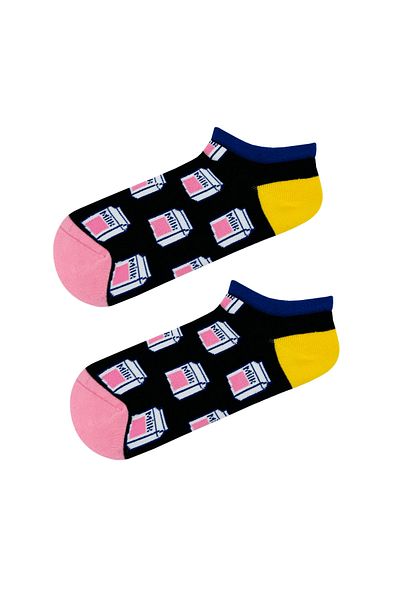 CARNAVAL SOCKS Цветни чорапи до глезена с шарка на мляко