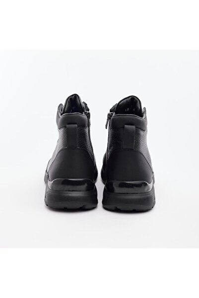 derinet Bağcıklı Fermuarlı Hakiki Deri Erkek Bot