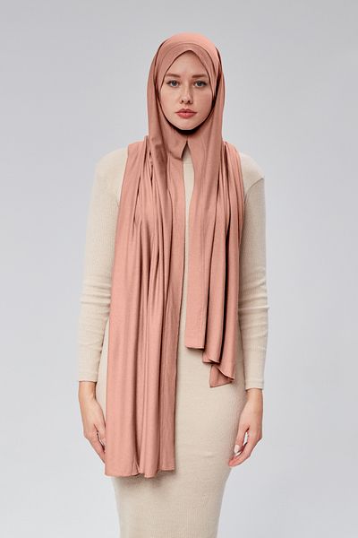 Sonbaharmoda Γυναικείο χτενισμένο βαμβακερό σάλι χιτζάμπ έτοιμο Πρακτικό κουμπωτό μπορεί να φορεθεί εύκολα Μακρύ βαμβακερό σάλι τεσσάρων εποχών