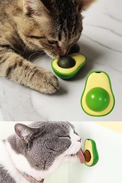 Genel Markalar Catnipli Yenilebilir Kedi Nanesi Otu Oyun Topu Oyuncağı Top Oyuncak Kedi Yalama Topu Avokado
