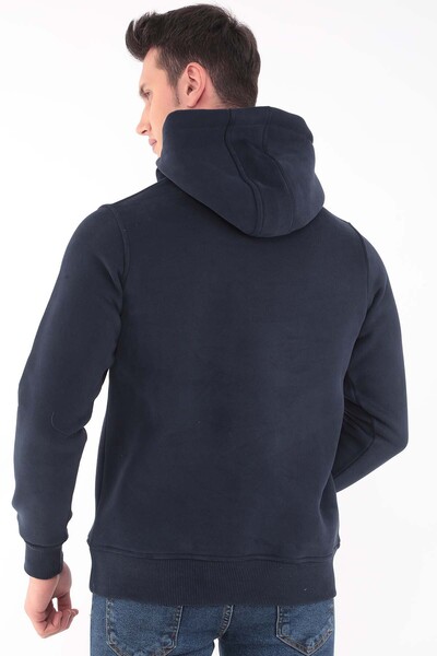 SOCCER Kapüşonlu Şardonlu 3 İplik Erkek Sweatshirt 11929