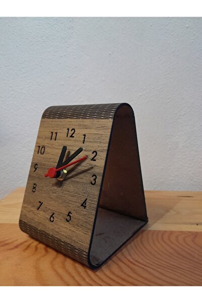 GHY AHŞAP Şık 3D Ahşap Masa Saati, Modern Dekorasyon İçin Zarif Tasarım