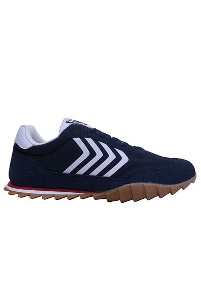 Best Of Bestof Navy Blue White Red Lace-Up Sneakers Sports Shoes
