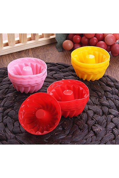 Angoravi Muffin Cake Mold Silicone 6 Pieces