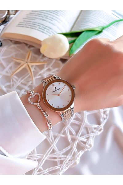 Daniel Klein Steel Band 30 Mt Water Resistant Women's Wrist Watch+Bracelet Bfg.1.10080.4