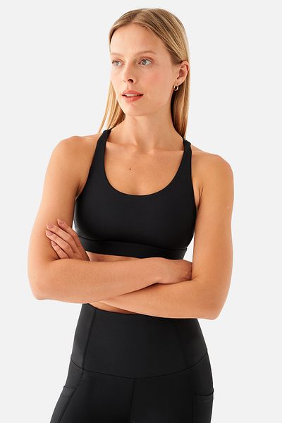 Superstacy Stella Medium Supported Black Sports Bra