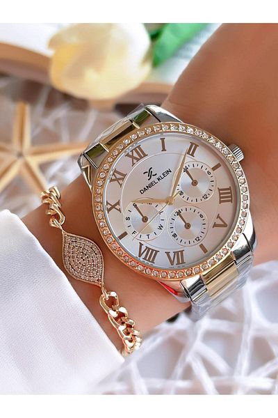 Daniel Klein Women's Watch and Bracelet with 30 Mt Water Resistant Steel Band - Bfg.1.13484.B