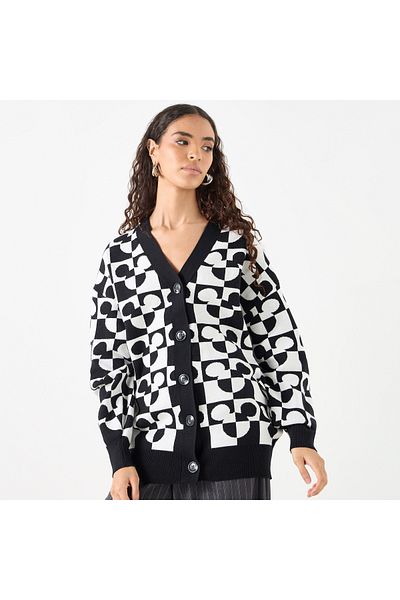 SP Characters All-Over Detail Cardigan with Long Sleeves