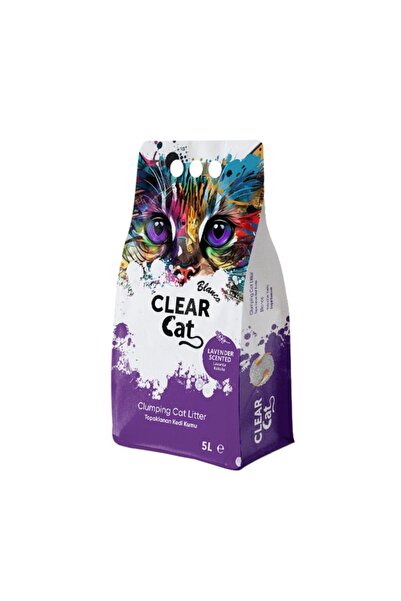 Genel Markalar Kedi Kumu Topaklaşan Bentonit Clear Cat Blanco 5L Lavanta Kokulu