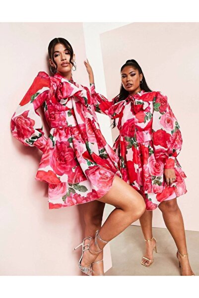 jennyfer garment JENNYFER KREP KUMAŞ TASARIM ELBİSE